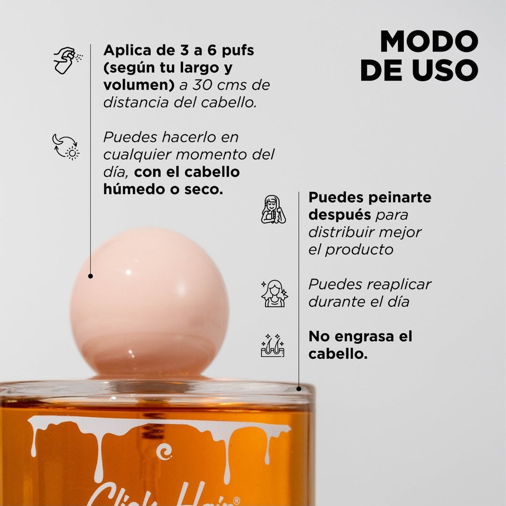 PERFUME CAPILAR CLICK PISTACHO
