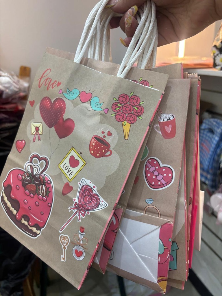 BOLSA KRAFT COLOR/DECORADAS